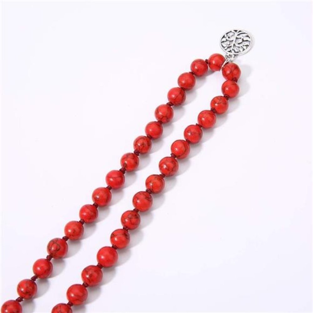 108 Mala Beads Necklace Semi-Precious Gem Stones Meditation Necklace - Picture 5 of 5